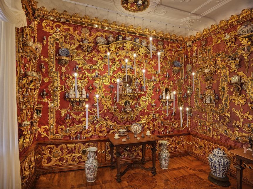 Foto: Staatliche Schlösser und Gärten, Baden- Württemberg, Günther Bayerl Schloss und Schlossgarten Weikersheim, Spiegelkabinett