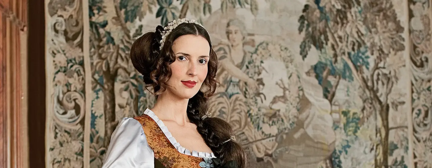 Photo: Staatliche Schlösser und Gärten Baden-Württemberg, Niels Schubert Weikersheim Palace, costumed guide in the palace