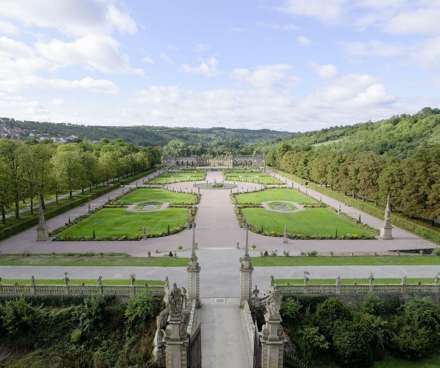 Schloss und Schlossgarten Weikersheim, Blick zur Orangerie